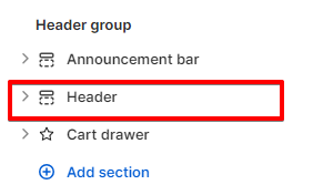 header section